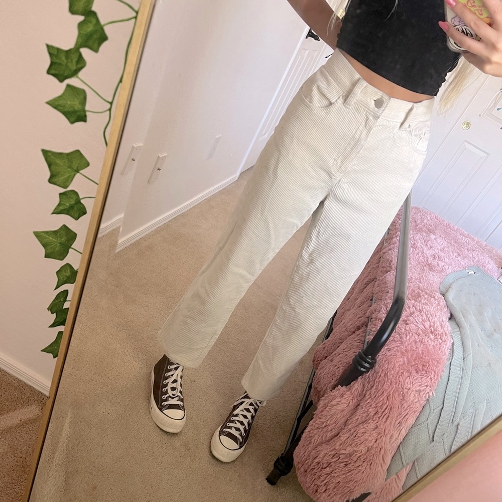 Ralph lauren cream curduroy loose jeans